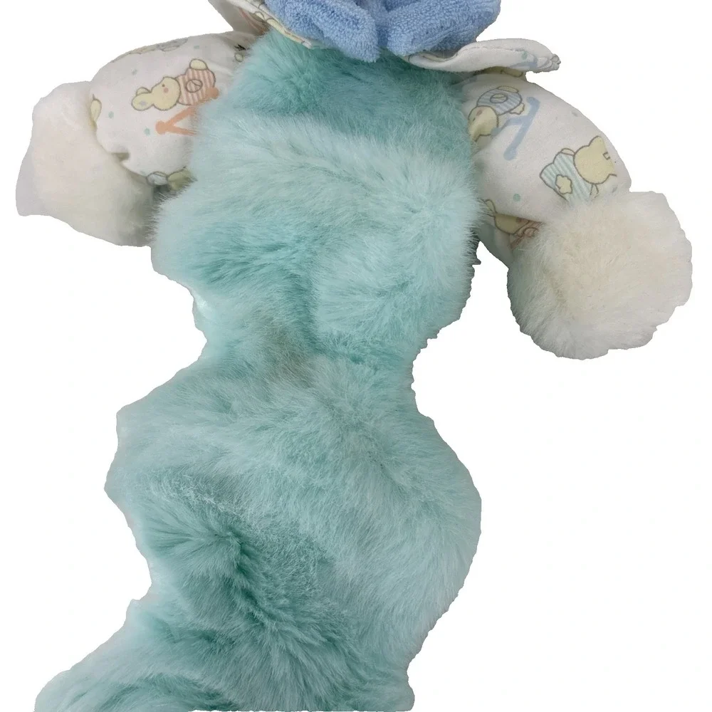 Vintage‎ Carters Prestige Bunny Plush Musical Pull Toy Pastel Blue WORKS!